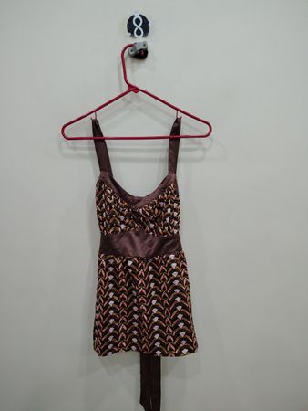Brown Patterned Dress