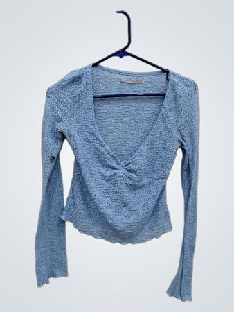 Blue Long-Sleeve Top