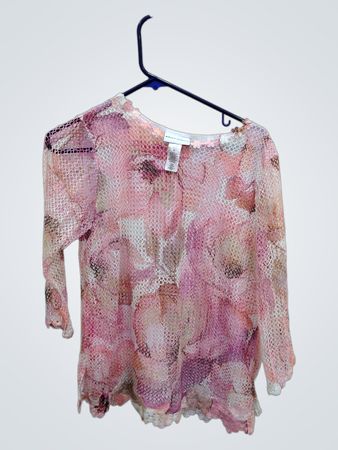 Alfred Dunner Pink Floral Top