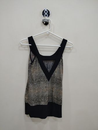 Black and White Animal Print Tank Top