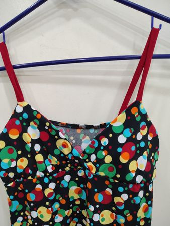 Blouse with Colorful Polka Dot Pattern