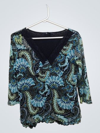 Blue Paisley Blouse