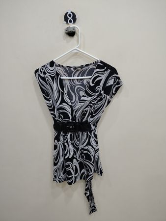 Black and White Swirl Dress
