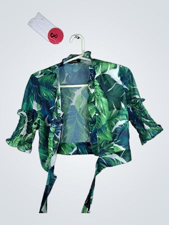 Banjul Tropical Leaf Blouse