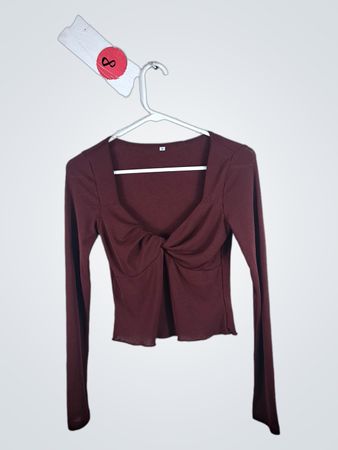 Maroon Long-Sleeve Top
