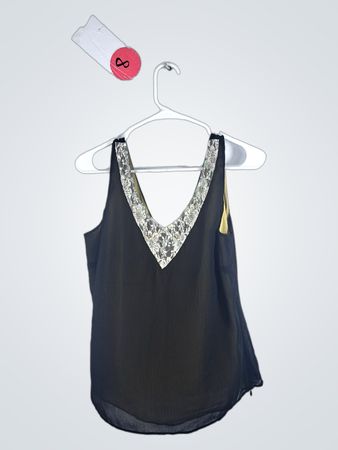 Studio by Liz Claiborne Black V-Neck Cami Top