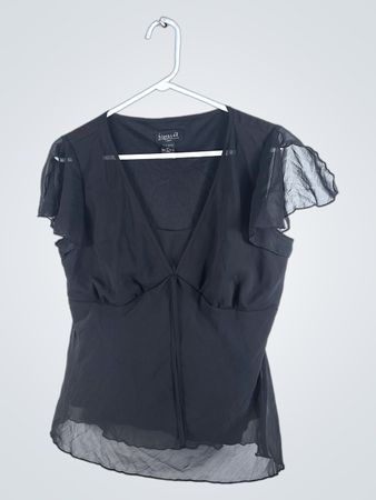 Black Sheer Top