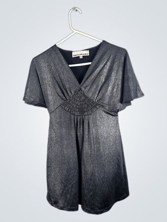 Costa Blanca Metallic V-Neck Blouse