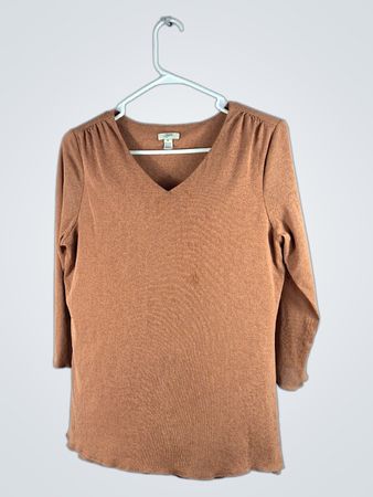 J.Jill Brown Long Sleeve Top