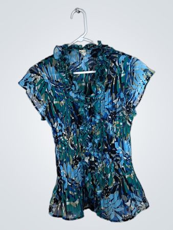 Sask Blue Floral Blouse