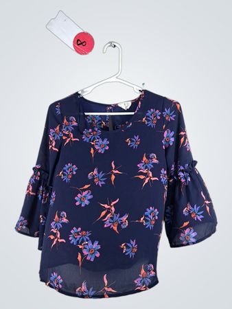 Giorgia Sky Floral Blouse