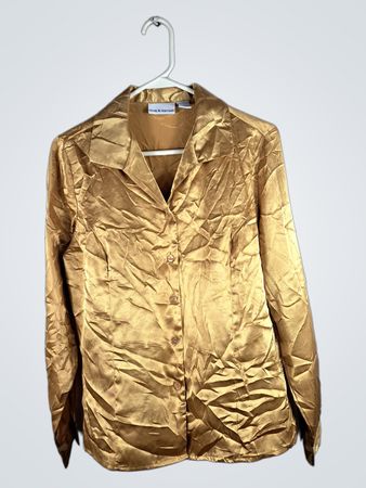 Croft & Barrow Gold Long-Sleeve Shirt