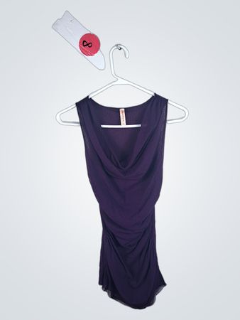 Sweet Pea Purple Sleeveless Cowl Neck Top