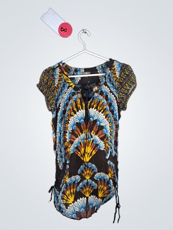 Suriana Floral Short Sleeve Top