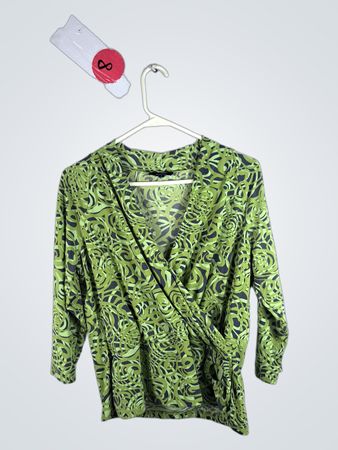 Green Patterned Blouse