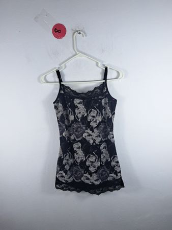 Maurices Black Floral Tank Top