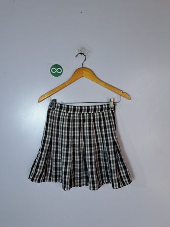 PAPER MOON Black and White Plaid Skirt