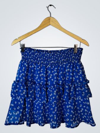 Blue Floral Skirt