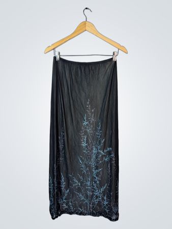 Valerie Stevens Black Floral Skirt
