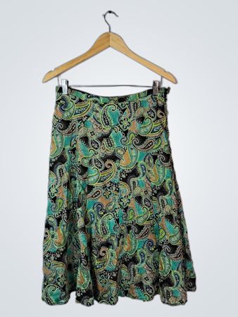 Liz Claiborne Paisley Print Flared Skirt