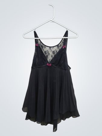 Black Lace Trim Chemise