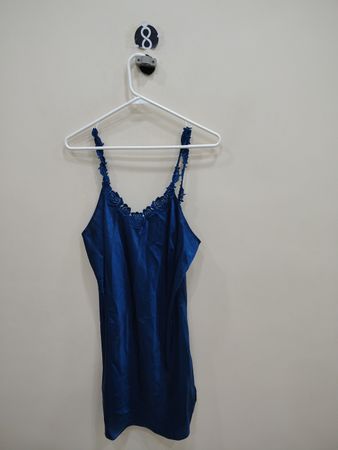 Blue Silk Chemise