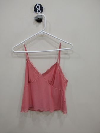 Pink Lace Trim Camisole
