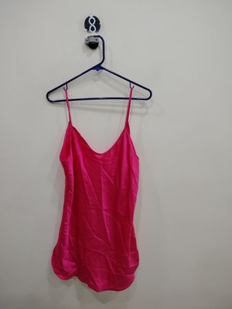 Pink Satin Tank Top