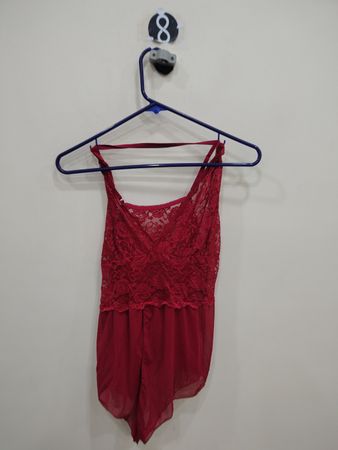 Red Lace Bodysuit