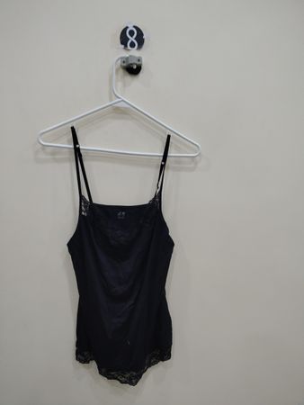Black Camisole with Lace Details
