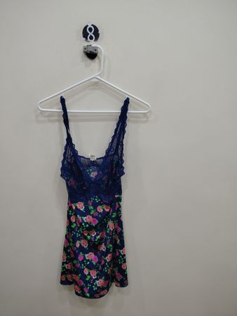 Blue Floral Lace Camisole