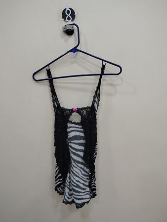 Zebra Print Lace Top