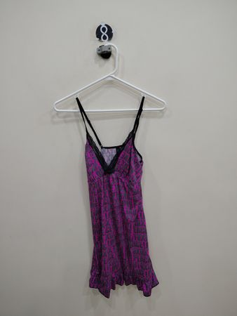 XOXO Purple Printed Lace Cami Top
