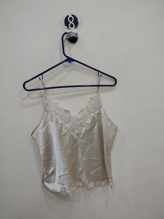 Women's Silk Blend Lace Trim Camisole