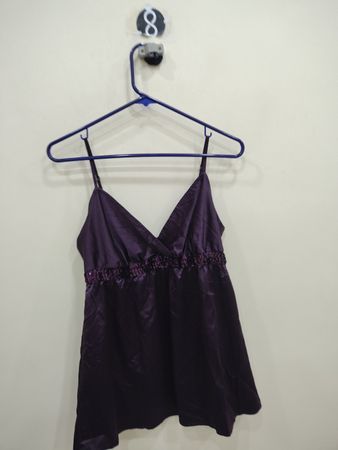 Purple Satin Nightgown