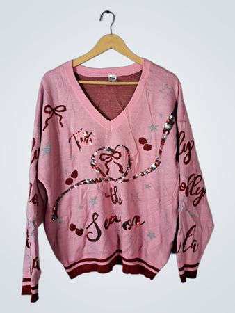 Pink Graphic Sweater