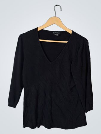George Ladies Black Long-Sleeve Top