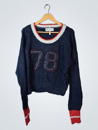 Wildfox Navy Cropped Sweater