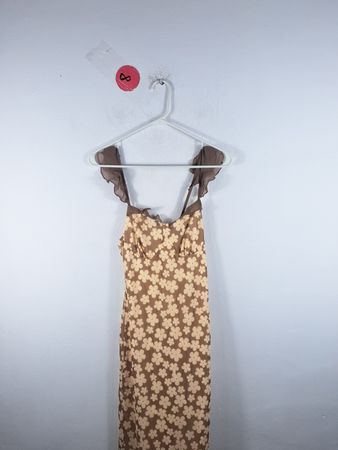 Brown Floral Dress