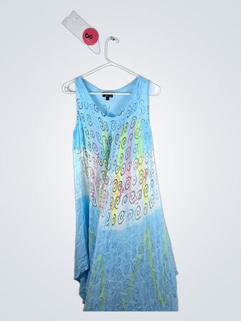 Jaipur Joy Abstract Swirl Print Sleeveless Dress
