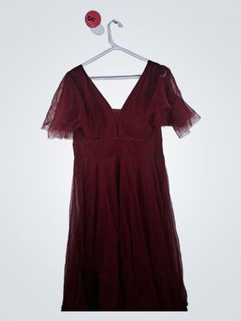 Ever PR Chiffon V-Neck Midi Dress