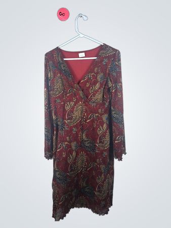 Suzy SuzyShier Red Paisley Dress