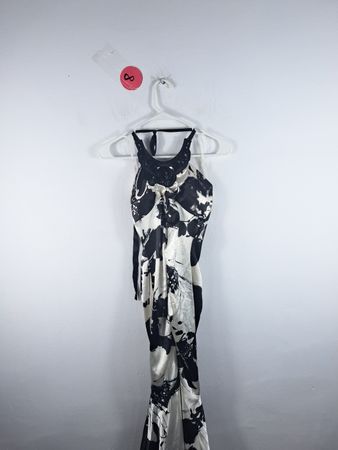 Black and White Floral Dress