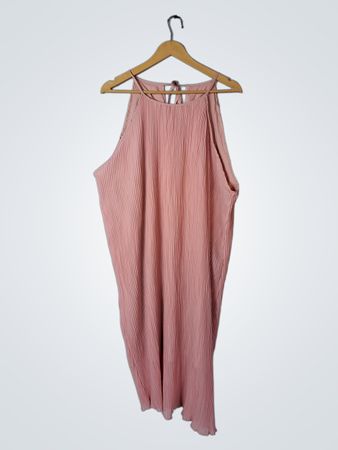 Pink Pleated Jumpsuit
