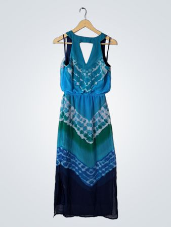 American Republic Blue Tie-Dye Maxi Dress