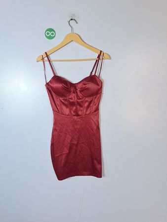 Red Satin Dress