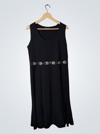 Kastler Black Sleeveless Midi Dress