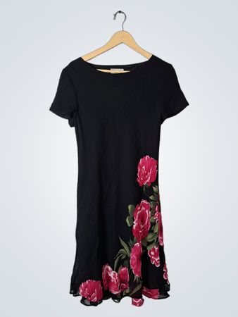 Talbots Black Floral Dress