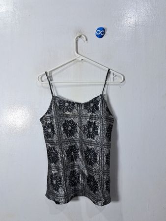 Emme Jordan Black and White Paisley Top