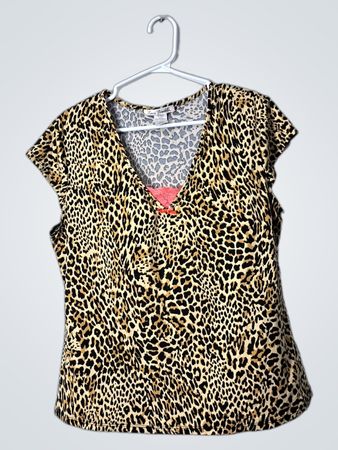 Linea Donatella leopard print blouse